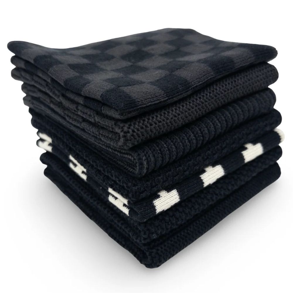 Ecovask Daily Use Dish Cloth 7pc Variety Pack Organic Cotton