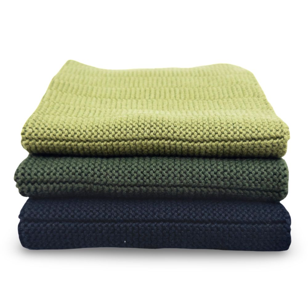 Ecovask Dish Cloths HEAVY DUTY 3pc | Organic Cotton