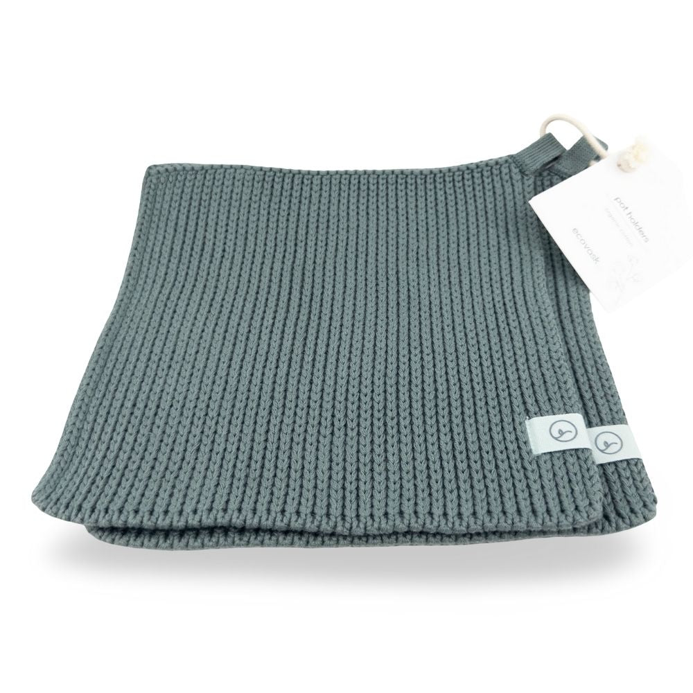 Ecovask Pot Holders Two Pack Organic Cotton