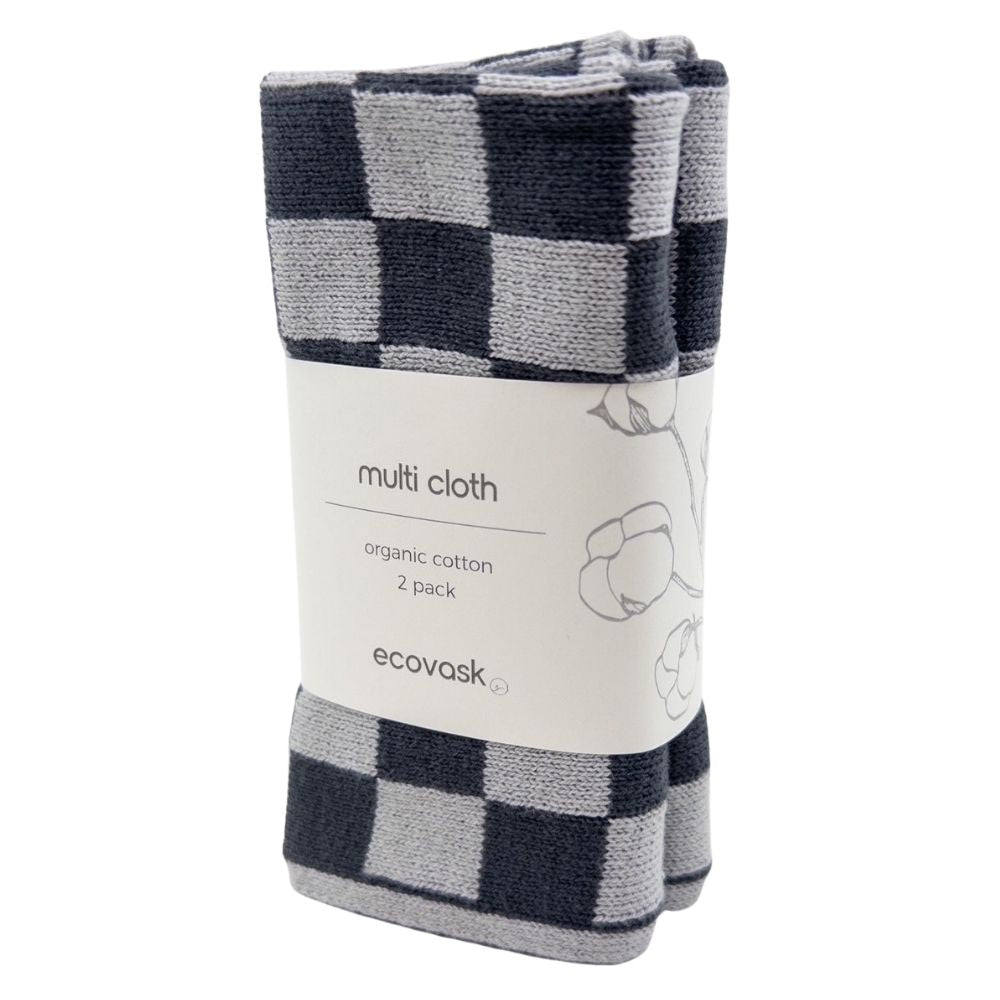 Ecovask Wash Cloth / Multi Cloth 2 Pack Organic Cotton
