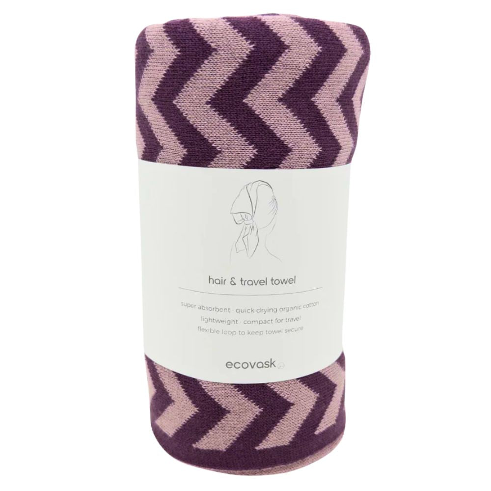 Ecovask Travel Towel & Hair Wrap - Organic Cotton
