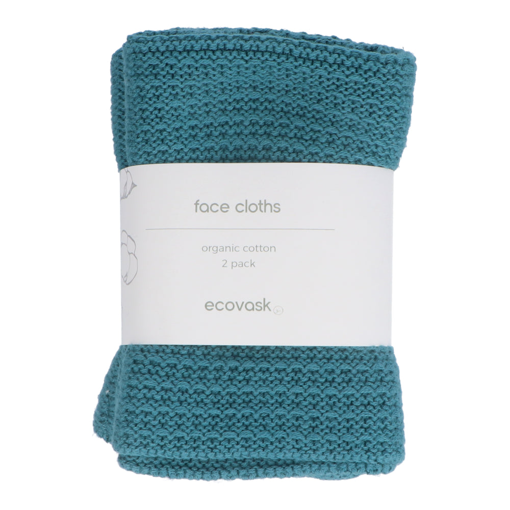 Ecovask Face Cloth 2pk Organic Cotton