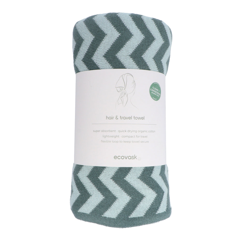 Ecovask Travel Towel & Hair Wrap - Organic Cotton image 1