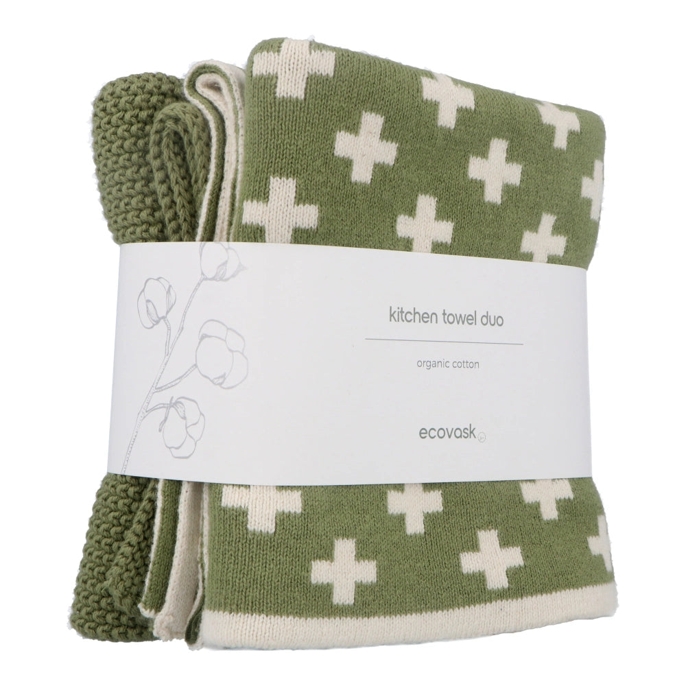 Ecovask Kitchen Towel Duo Organic Cotton