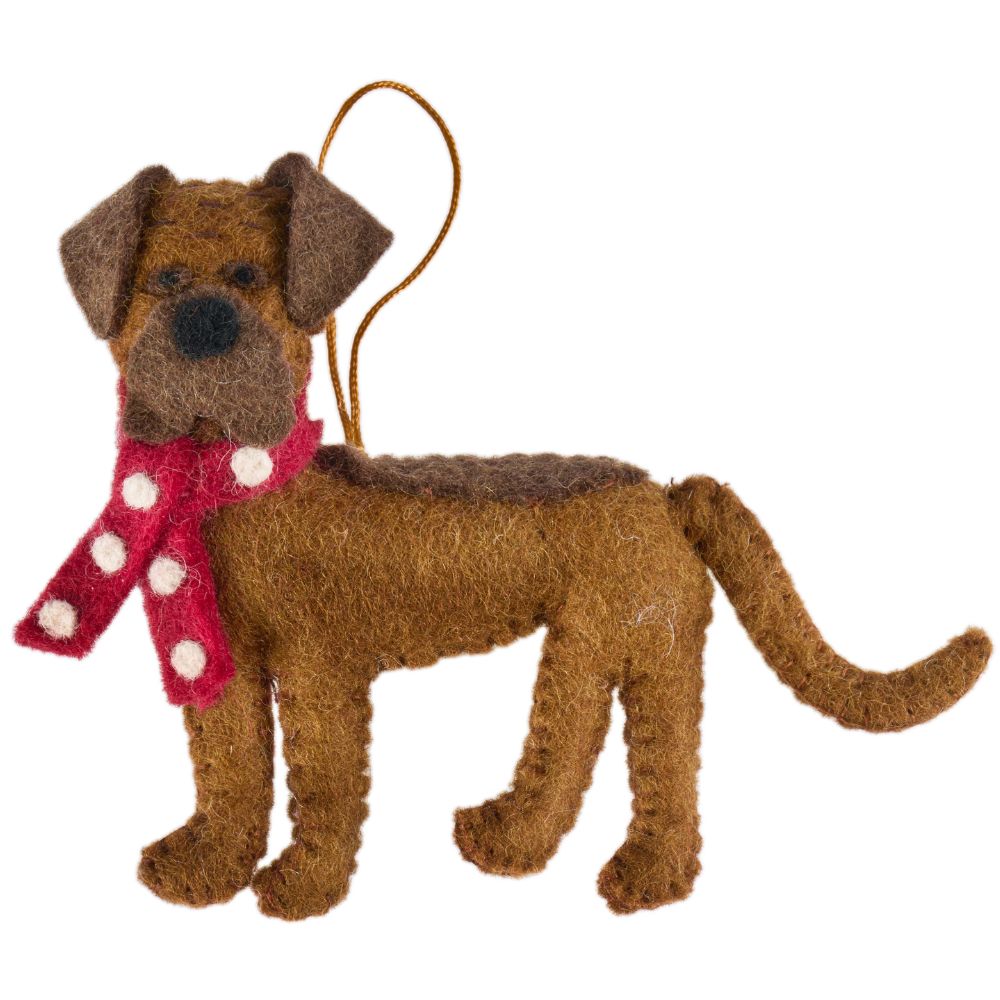 Fairtrade Felt Christmas Decoration - Rhodesian Ridgeback
