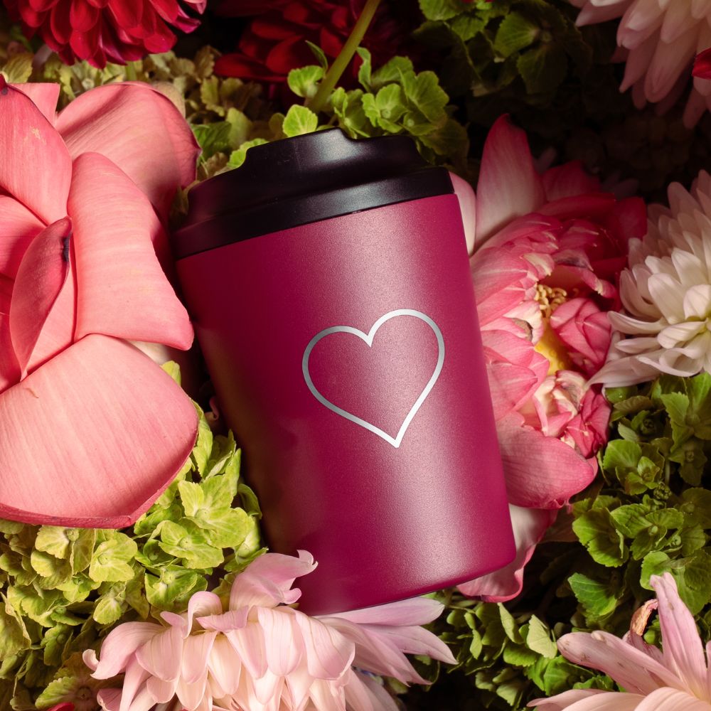 Fressko Reusable Cup Ceramic Lined 12oz - Mother's Day Heart image 1