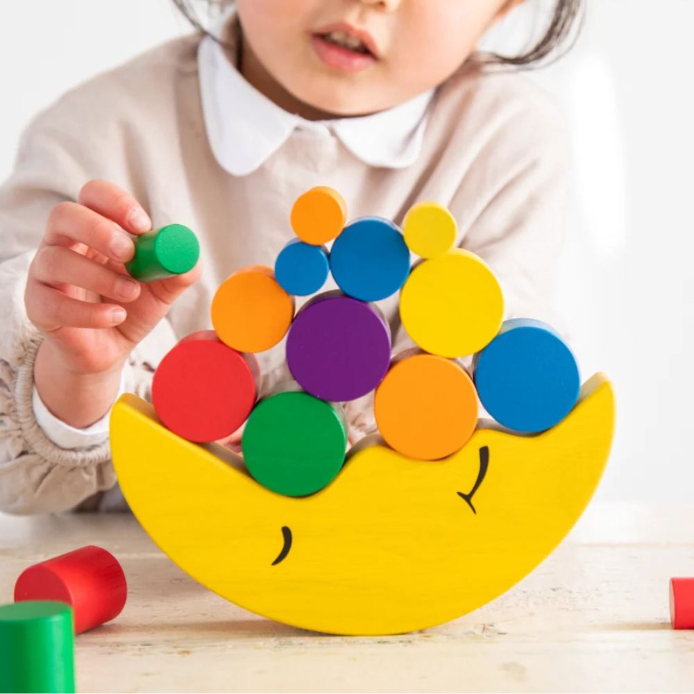 Geni Toys Wooden Balancing Moon Blocks