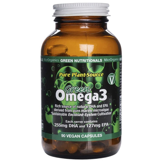 Green Nutritionals Green Omega3 255mg DHA + 127mgEPA Vegan Capsules