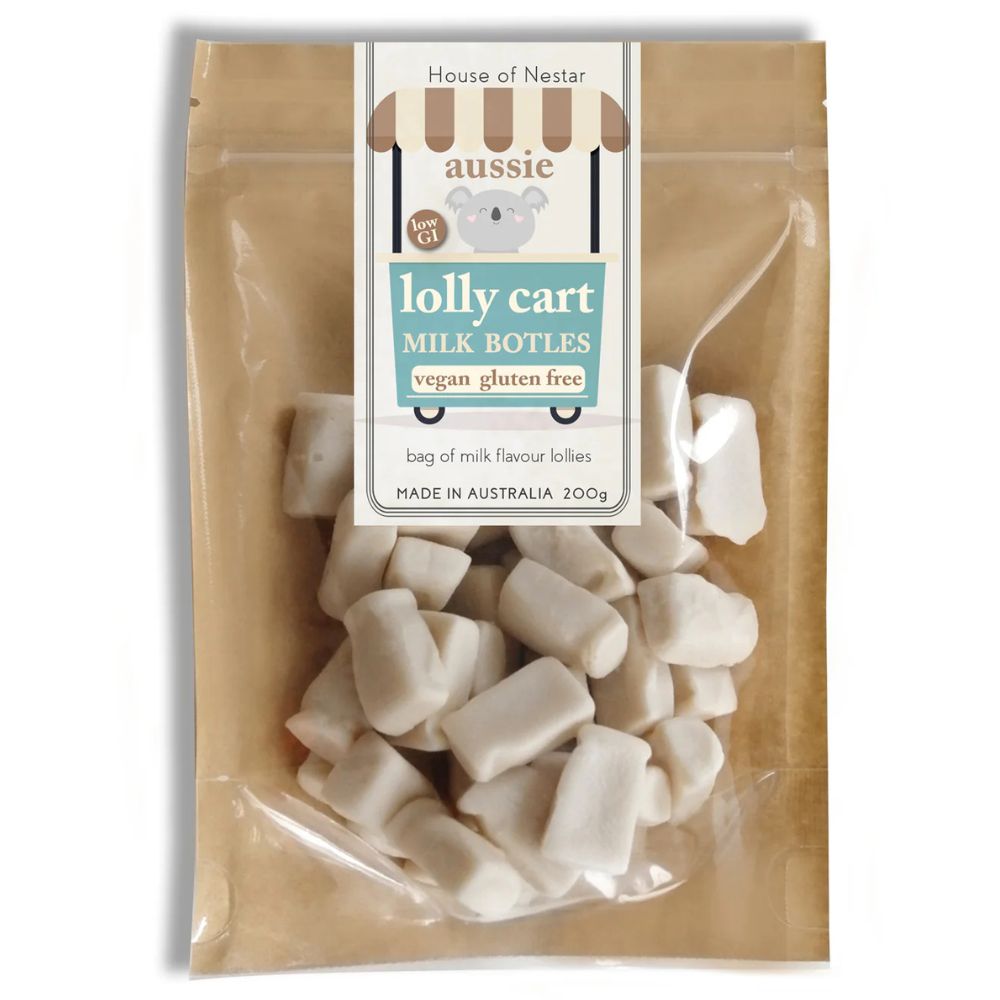 House of Nestar Vegan Gluten Free Lollies 200g - Milk Bottles