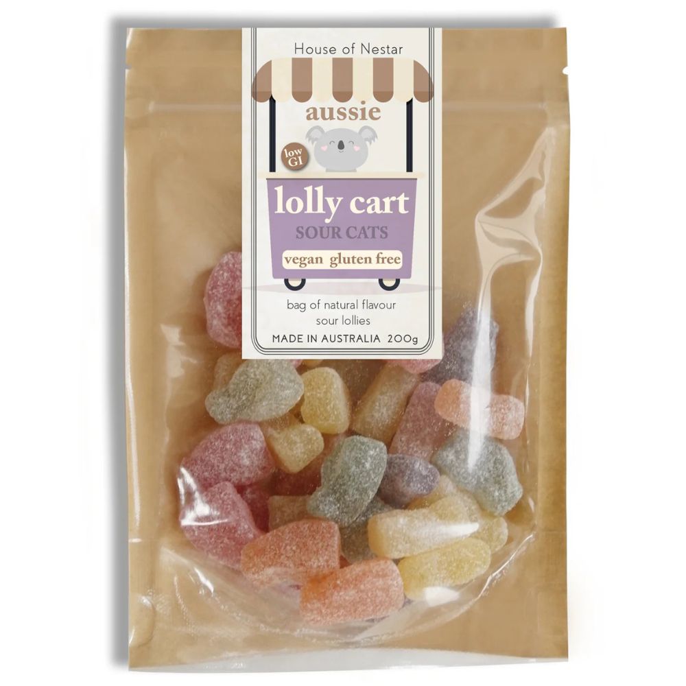 House of Nestar Vegan Gluten Free Lollies 200g - Sour Cats