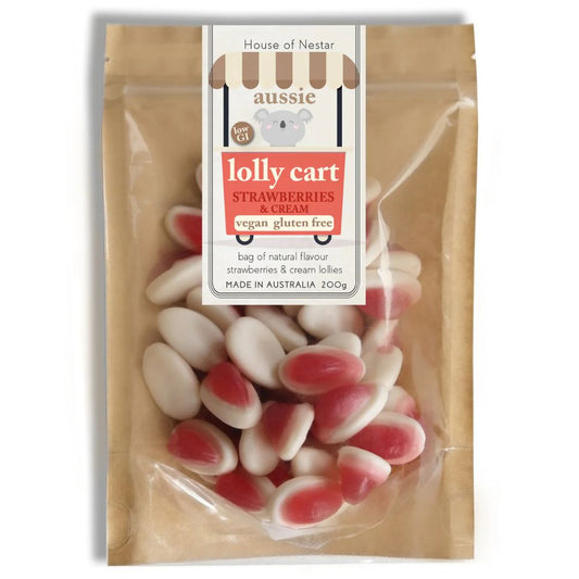 House of Nestar Vegan Gluten Free Lollies 200g - Strawberries & Cream