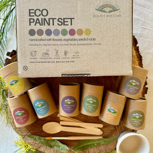 Eco Art And Craft Natural Eco Paint Kit - 8 paint colours
