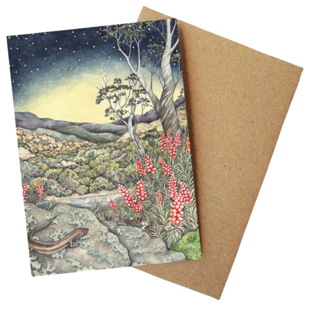 Ingrid Bartkowiak Art Card - Snow Skink