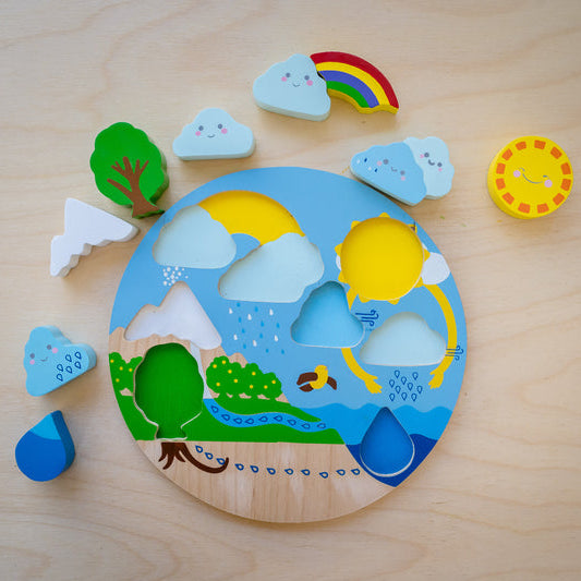 Kiddie Connect Water Cycle Wooden Puzzle