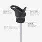 Klean Kanteen 18oz (532ml) Classic Drink Bottle w Flip Straw Sport Cap