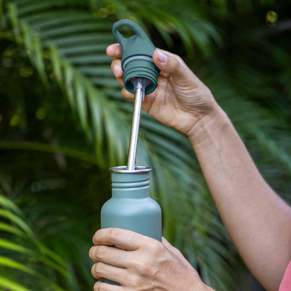 Klean Kanteen 18oz (532ml) Classic Drink Bottle w Flip Straw Sport Cap