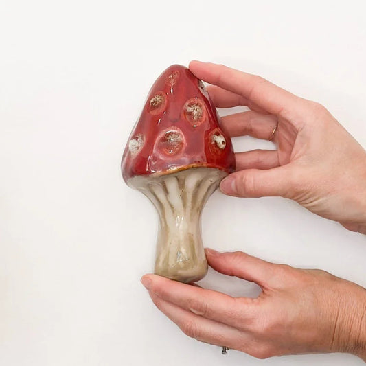 Kim Wallace Ceramic Wall Hanging - Mushroom Medium