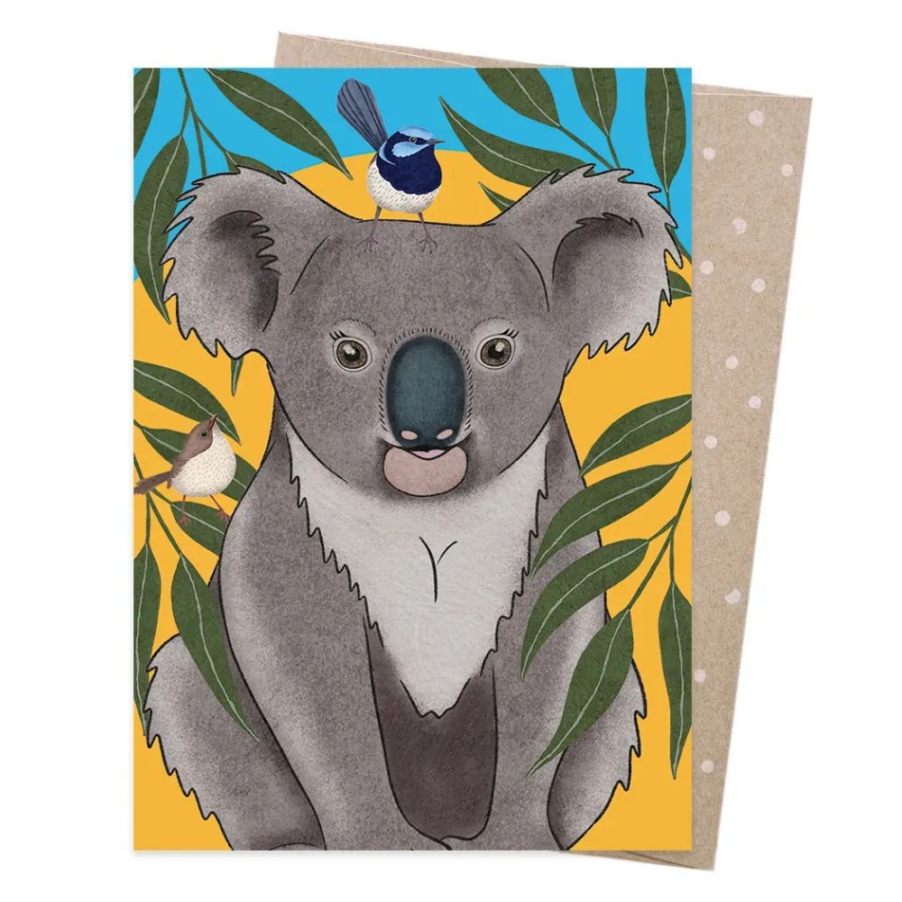 Earth Greetings Card - Koala Sunrise