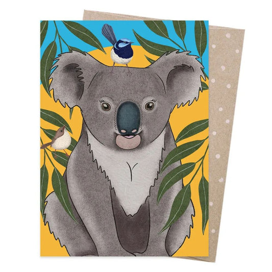 Earth Greetings Card - Koala Sunrise