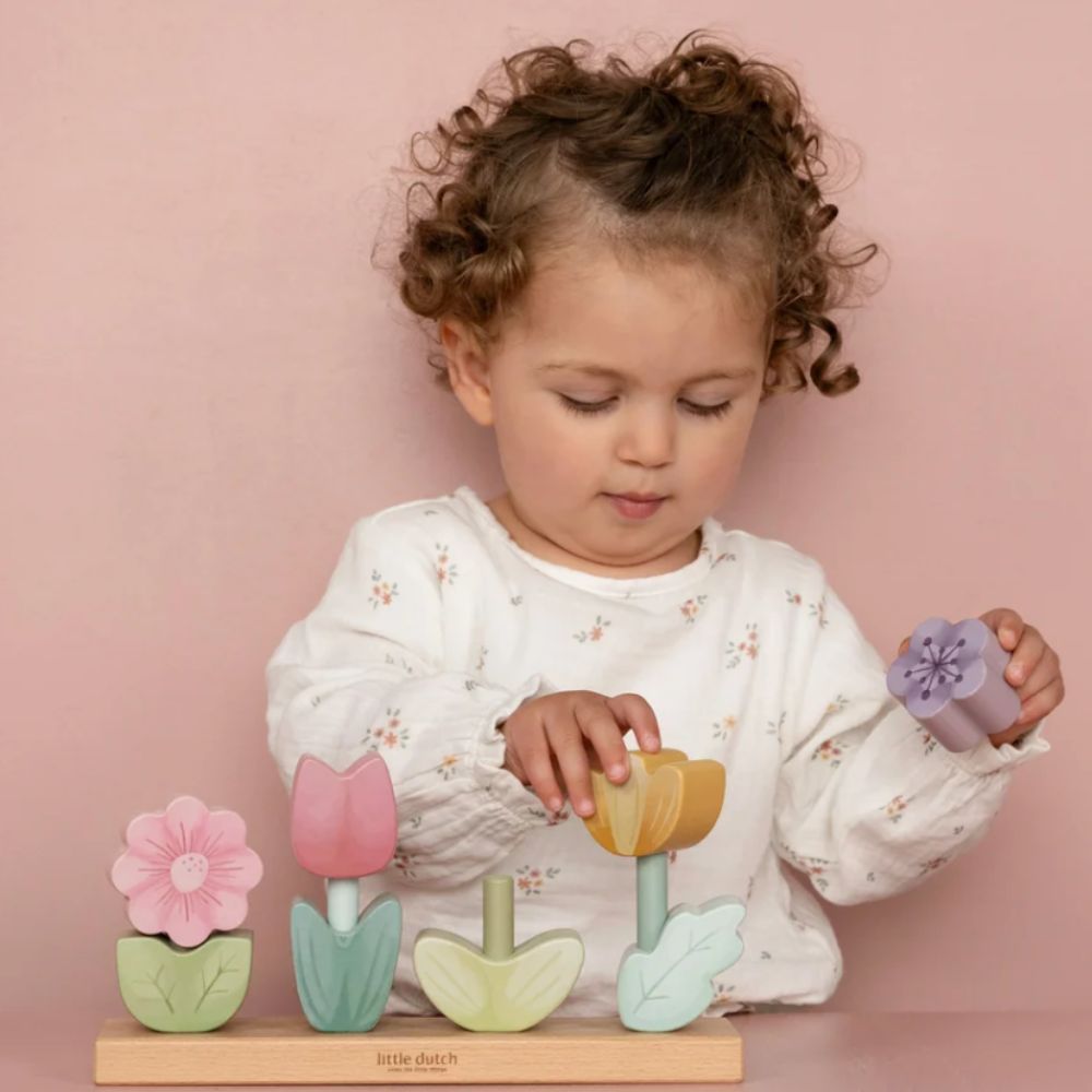 Little Dutch Wooden Stacking Puzzle - Fairy Garden Flower