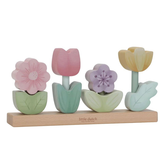 Little Dutch Wooden Stacking Puzzle - Fairy Garden Flower