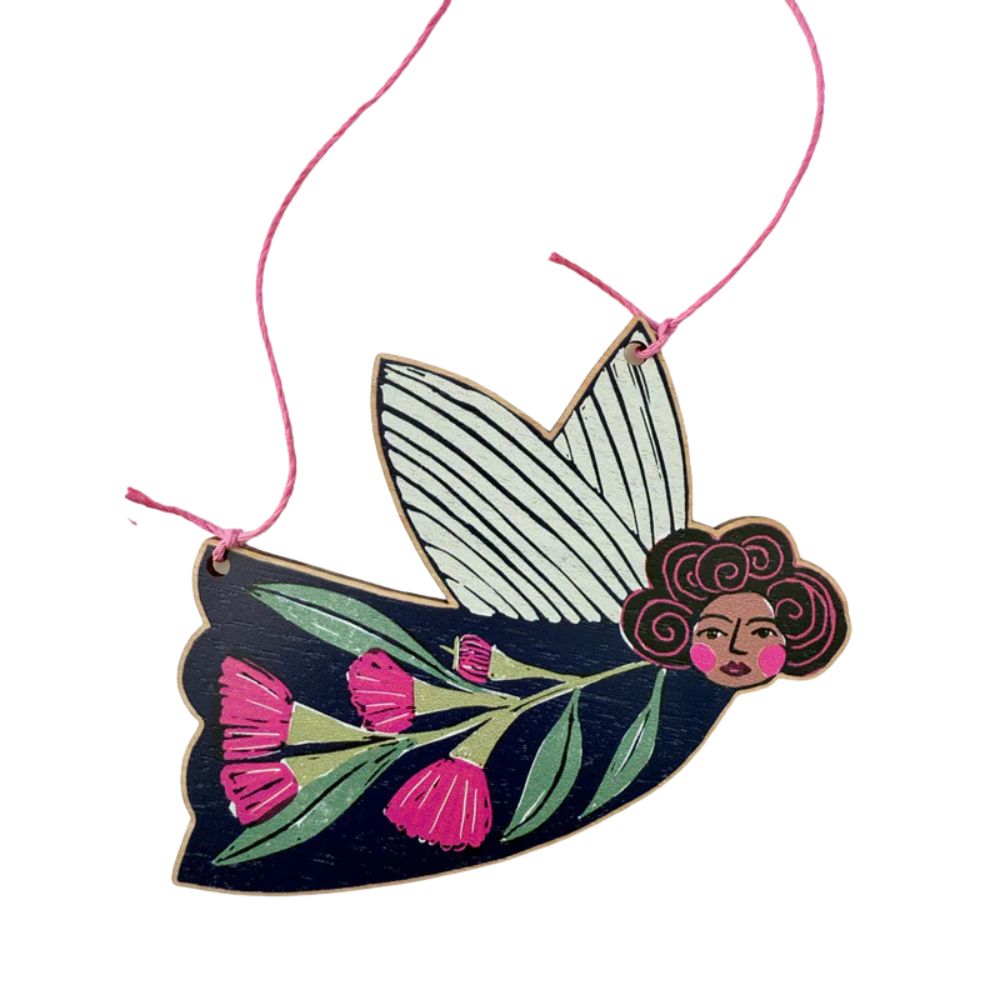 Little Rowan Redhead Wooden Christmas Ornament - Flowering Gum