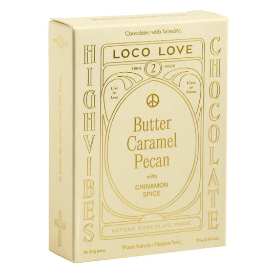 Loco Love Butter Caramel Pecan Vegan Chocolate - Twin Pack 70g