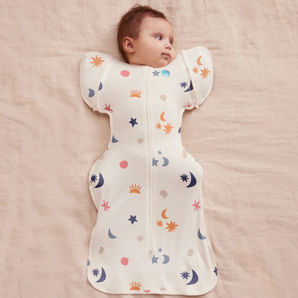 Love to Dream Swaddle Up Transition Bag 1.0 Tog Organic Stretch Cotton Sleeping Bag - Lunar