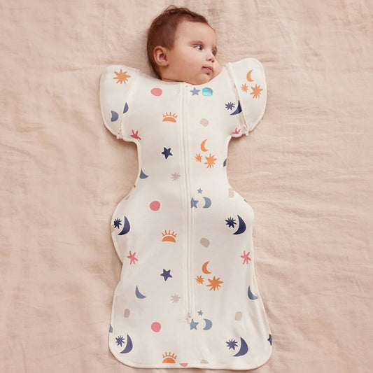 Love to Dream Swaddle Up Transition Bag 1.0 Tog Organic Stretch Cotton Sleeping Bag - Lunar