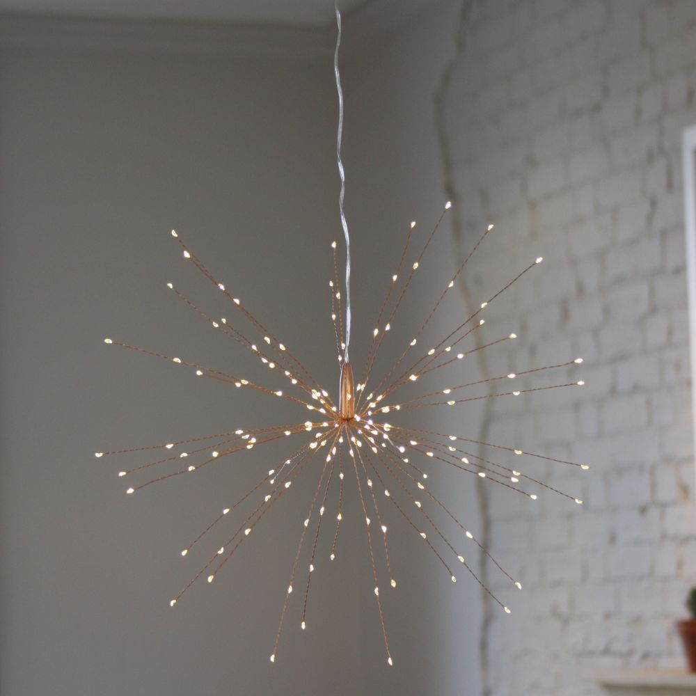 Lumina Hanging Single 50cm Starburst Copper - Indoor & Outdoor - Plug In