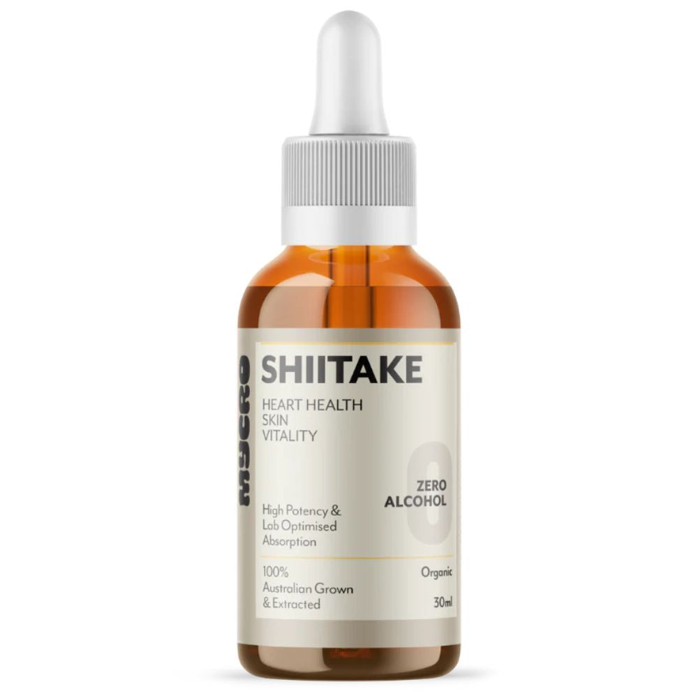 MYCRO Shiitake Liquid Mushroom Extract (Immunity, Heart Health & Vitality) Zero Alcohol 30ml