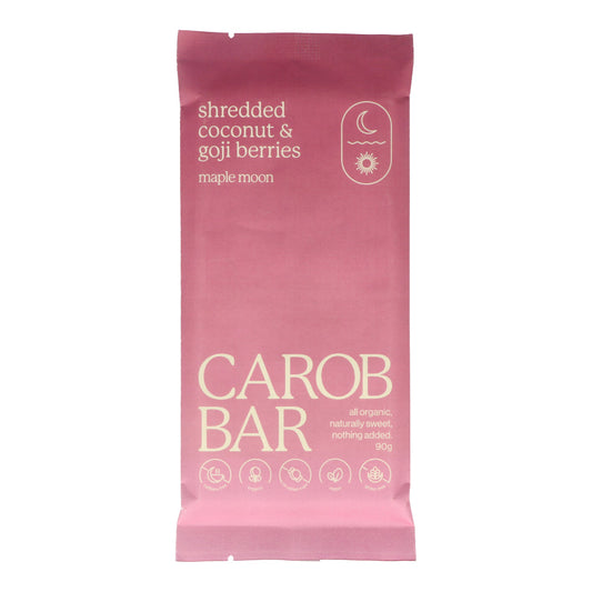 Maple Moon Organic Carob Bar 90g - Coconut & Goji