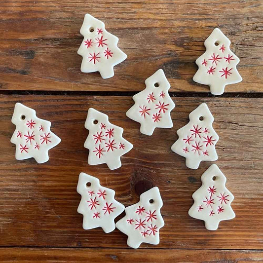 Paper Boat Press Mini Ceramic Decoration - Christmas Tree