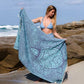 Sand Cloud Organic Cotton Beach Towel - Turtle Mint Swirl (93cm x 170cm)