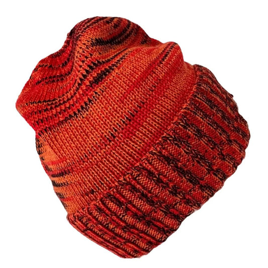 Mongrel Socks Pure Merino Wool Beanie - Orange Red