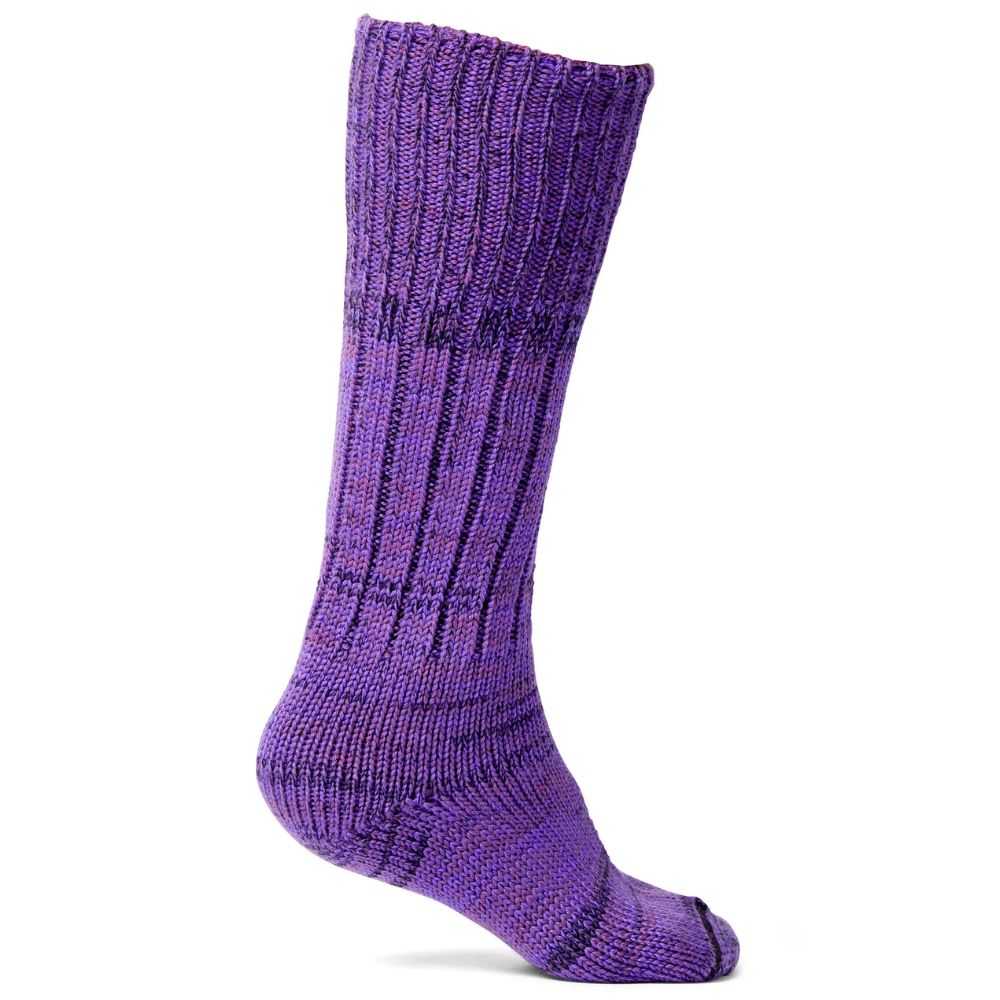 Mongrel Socks Pure Merino Wool Socks - Purple Black
