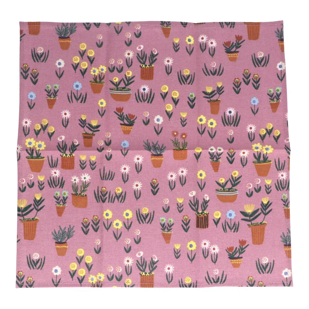 Organic Cotton Handkerchief - Pot Plants