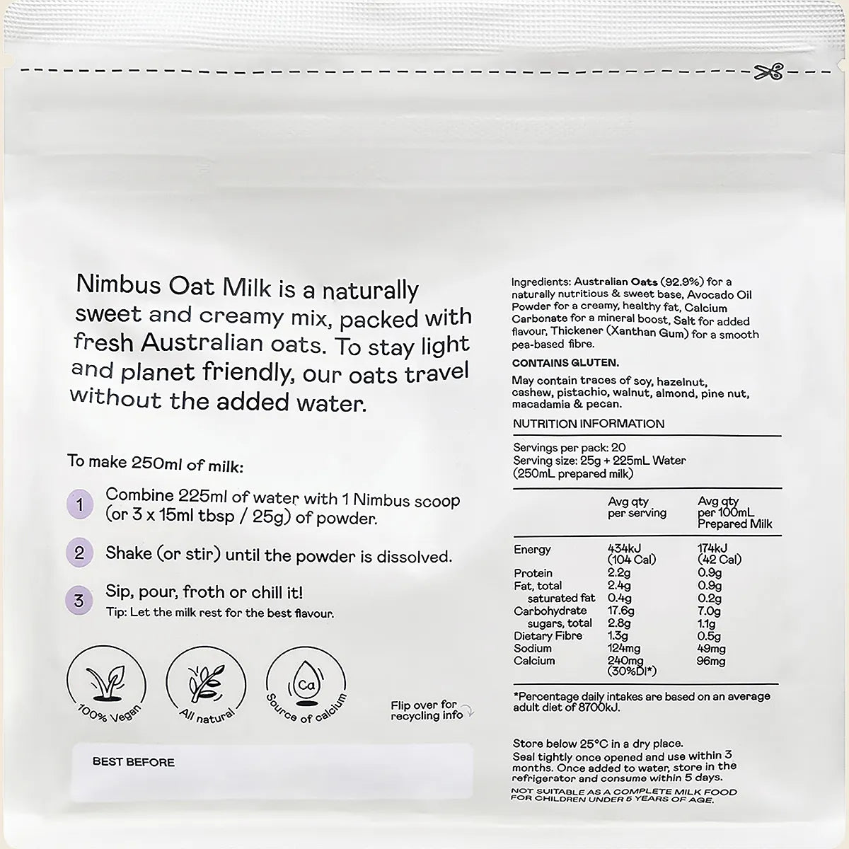 Nimbus Oat Milk Powder 500g
