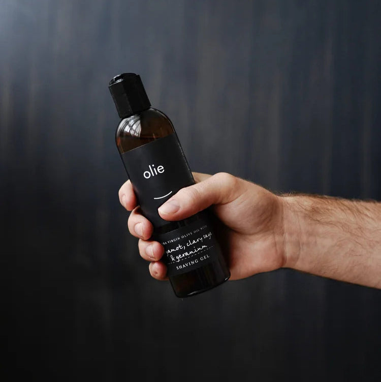 Olieve & Olie Shave Gel 250ml - Bergamot, Clary Sage & Geranium