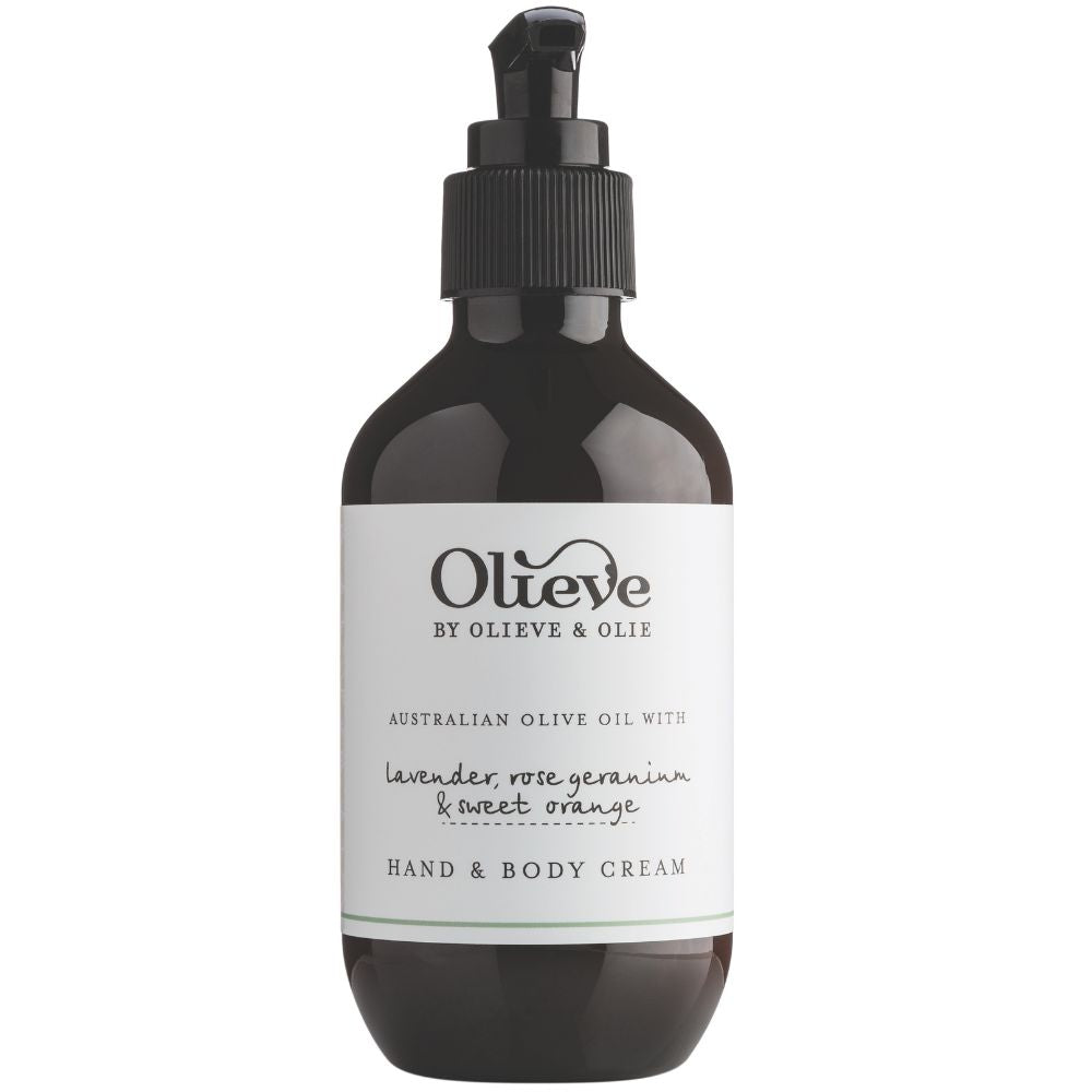 Olieve & Olie Hand & Body Cream  200ml - Lavender, Rose Geranium & Sweet Orange