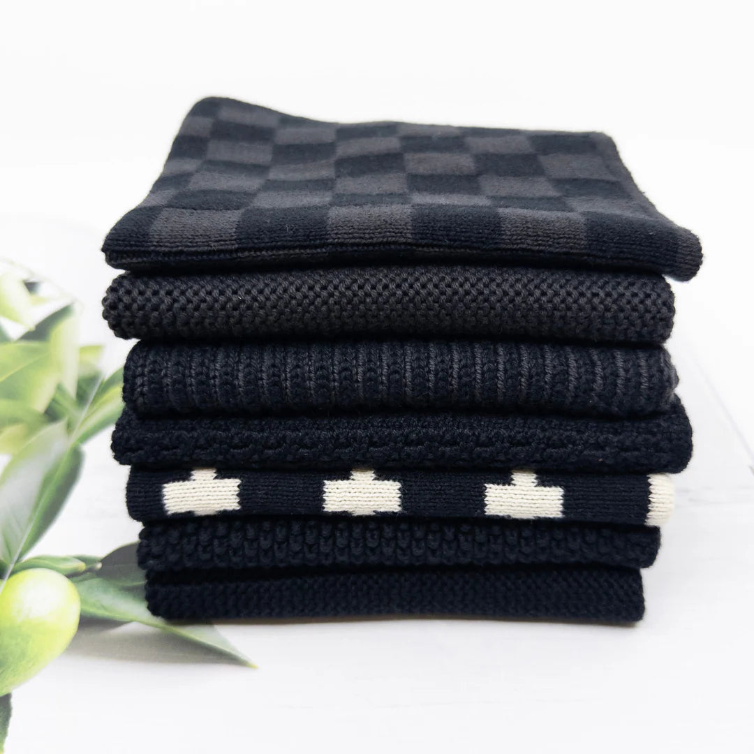 Ecovask Daily Use Dish Cloth 7pc Variety Pack Organic Cotton