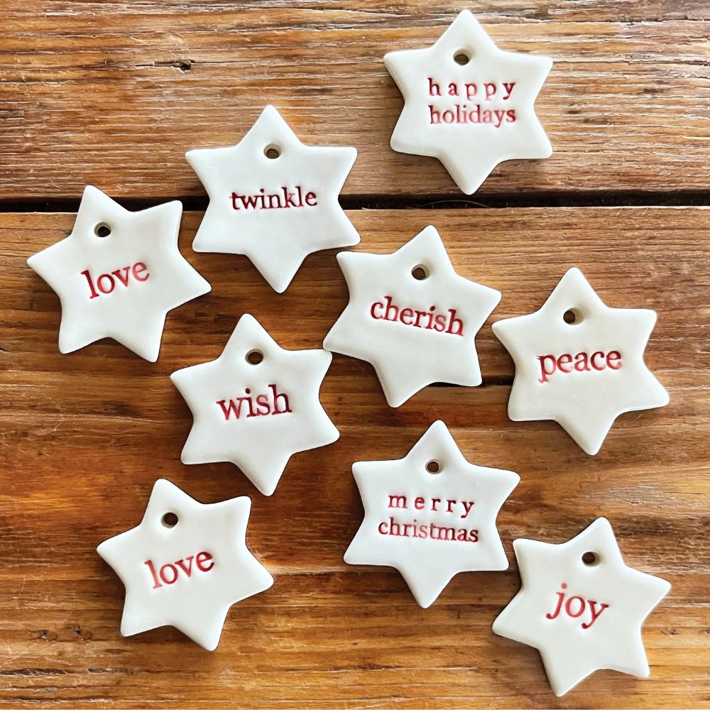 Paper Boat Press Mini Ceramic Decoration - Star (One)