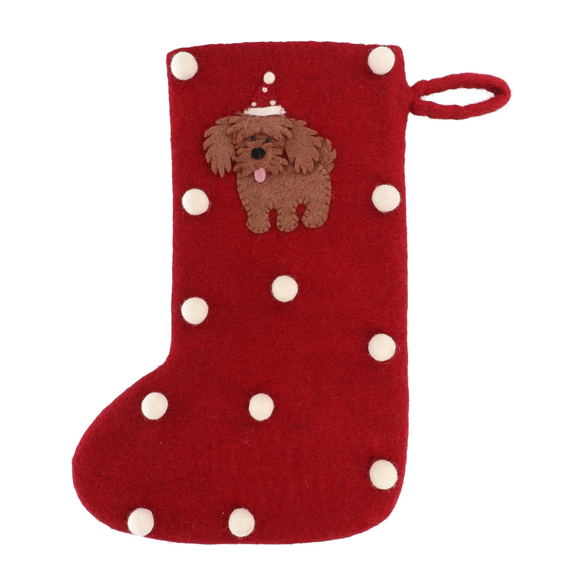 Fairtrade Felt Christmas Stocking - Dogs