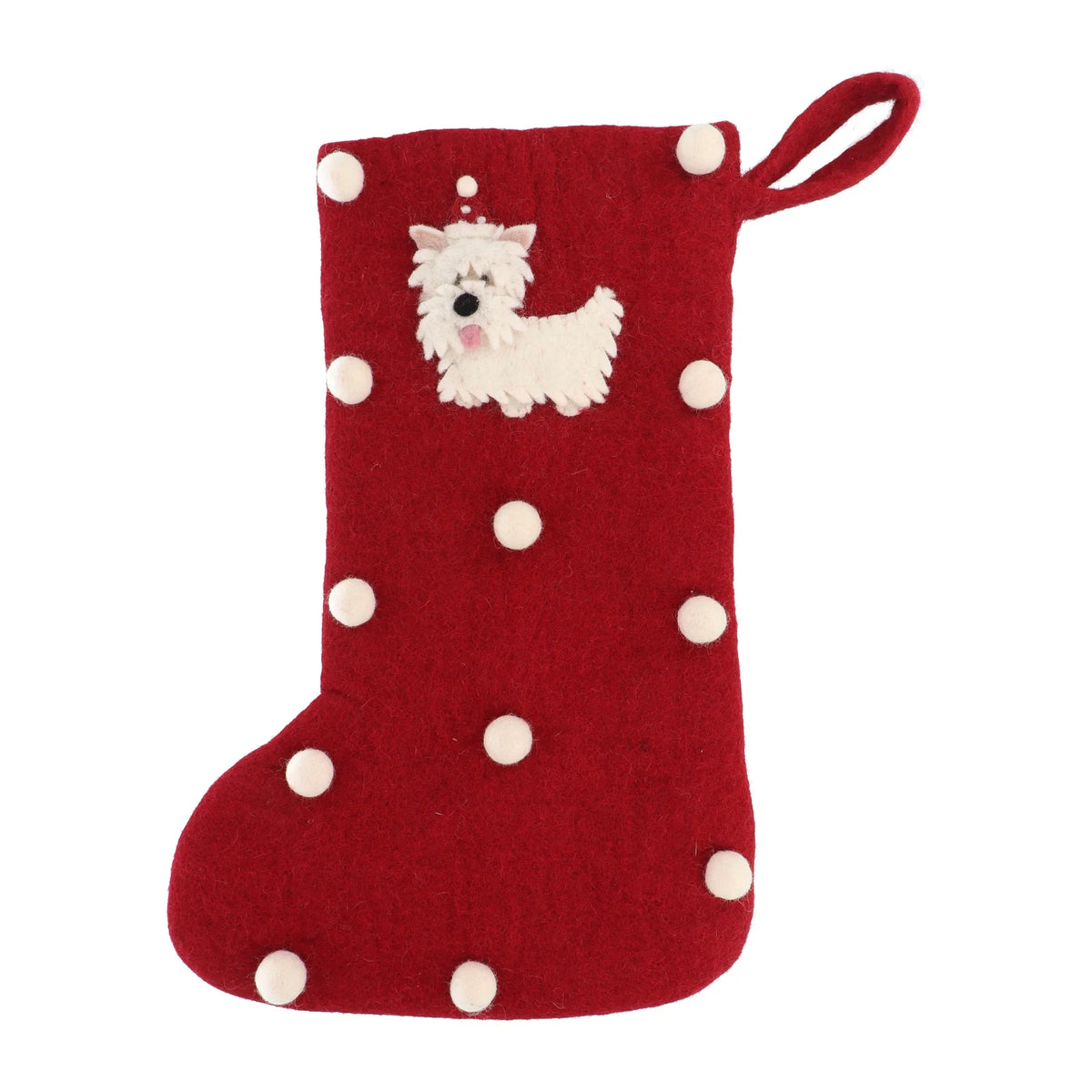 Fairtrade Felt Christmas Stocking - Dogs