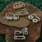 Cookie Cutter / Play Dough Cutters Construction (set of 5) + Road Roller