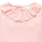 Purebaby Pointelle Ruffle Bodysuit - Guava