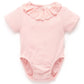 Purebaby Pointelle Ruffle Bodysuit - Guava