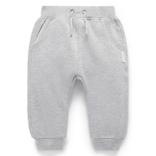 Purebaby Slouchy Track Pant - Grey Melange