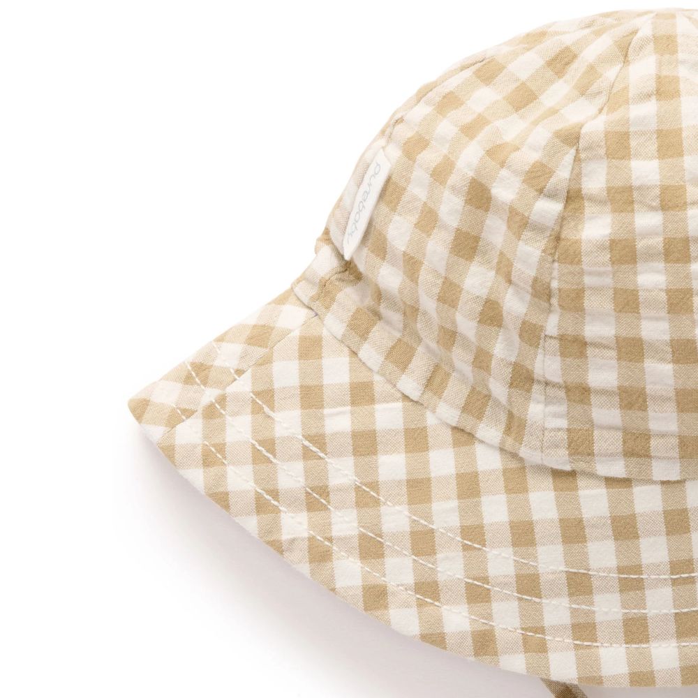 Purebaby Bucket Hat - Burrito Gingham