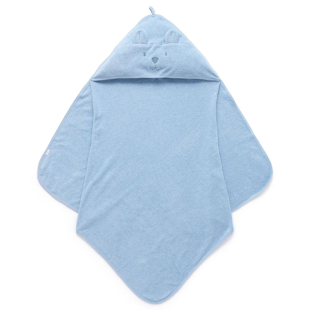Purebaby Essential Bear Cotton Hooded Towel